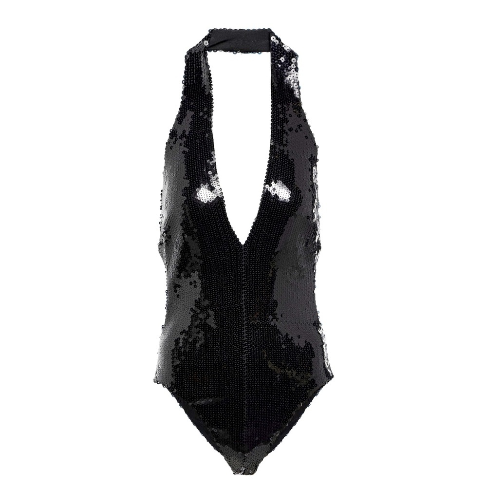 Alexandre Vauthier
sequin-design plunging-neck bodysuit